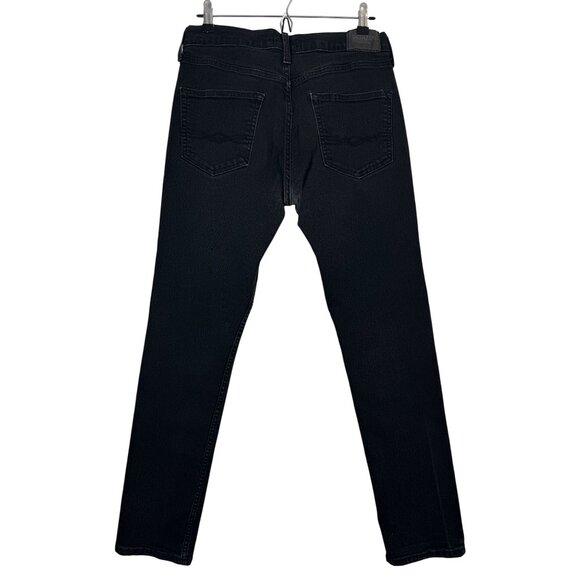 Denizen Levi's 216 Slim Jeans Men's W32 L32 Black Stretch Denim Faded Distressed - Picture 3 of 16